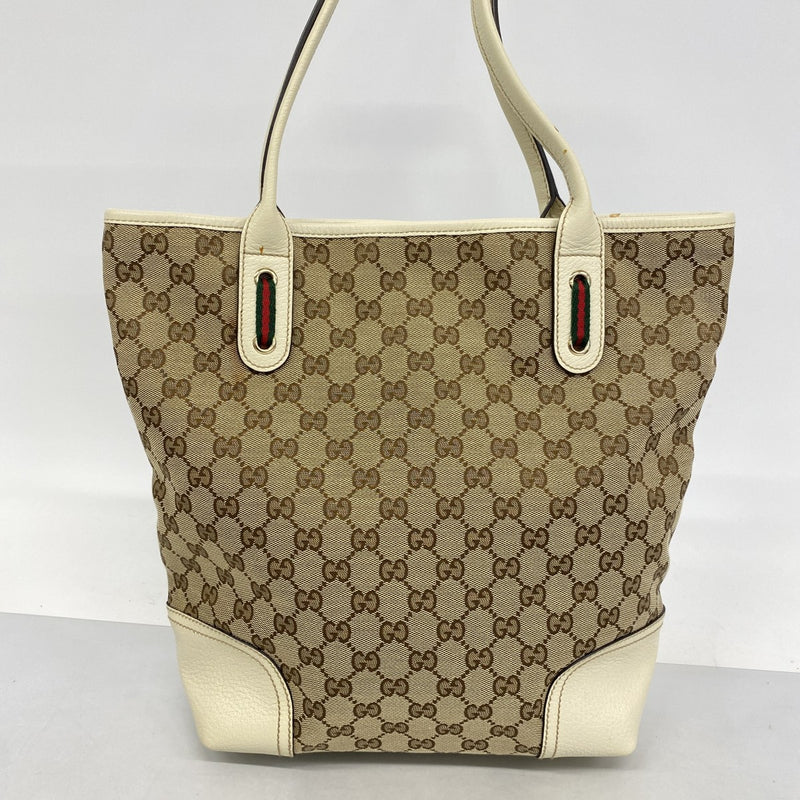【6fa1143】グッチ トートバッグ GGキャンバス プリンシー 181779 キャンバス ブラウン シャンパンゴールド金具【中古】レディース
