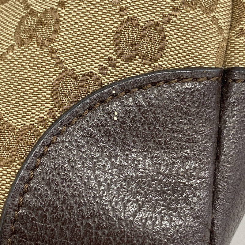 【6fa1144】グッチ ショルダーバッグ GGキャンバス 110055 キャンバス ブラウン シルバー金具【中古】レディース