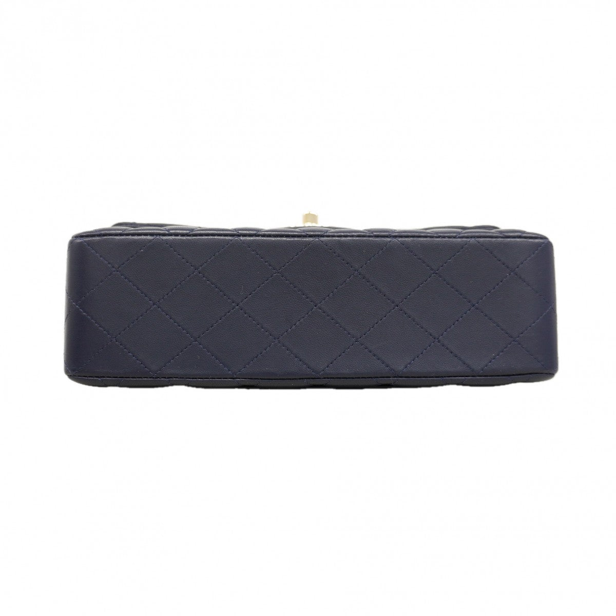 【6fa1148】シャネル ショルダーバッグ マトラッセ Wフラップ Wチェーン ラムスキン ネイビー シャンパンゴールド金具【中古】レディース
