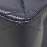 【6fa1148】シャネル ショルダーバッグ マトラッセ Wフラップ Wチェーン ラムスキン ネイビー シャンパンゴールド金具【中古】レディース