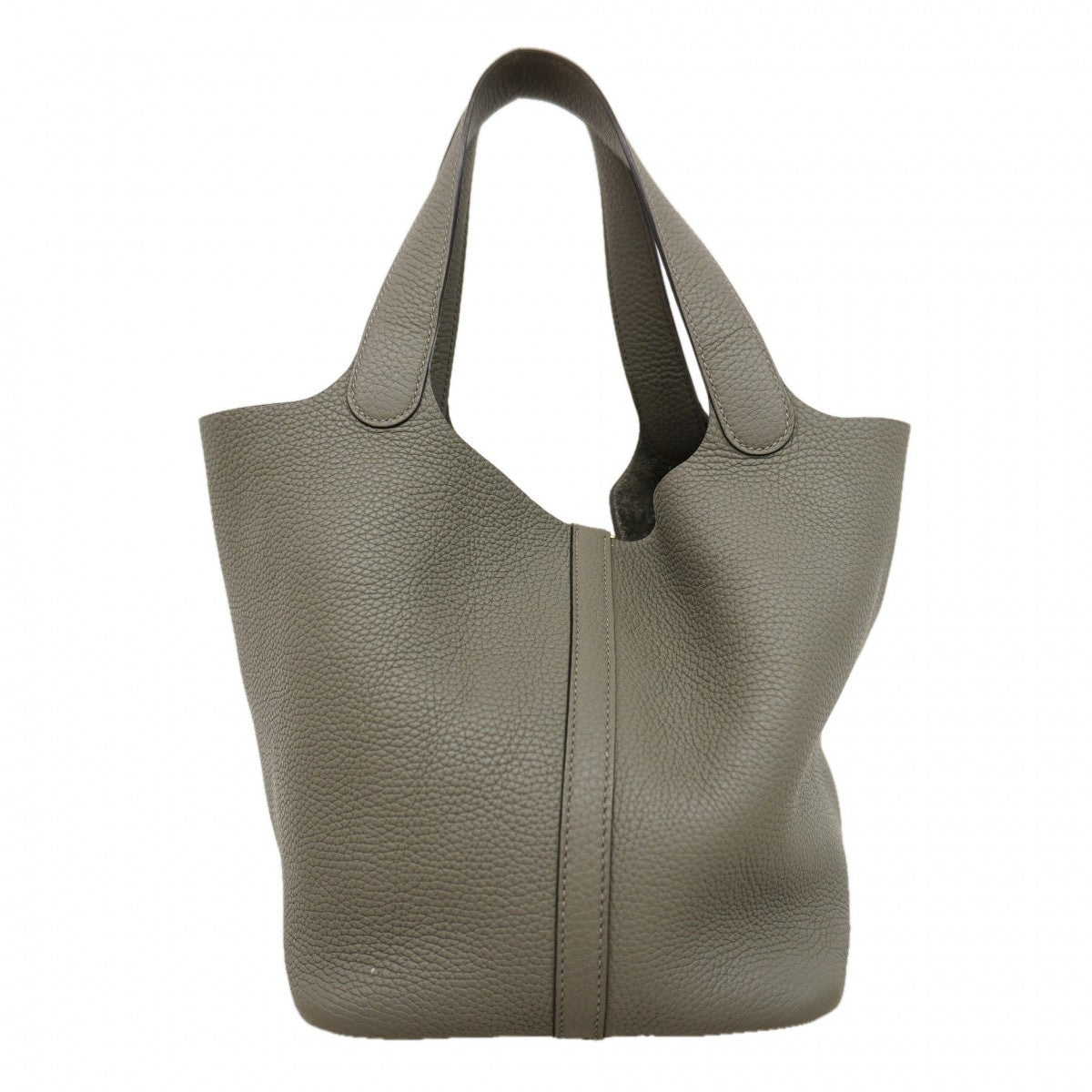 【6fa1149】エルメス ハンドバッグ ピコタンロックMM トリヨンクレマンス グリメイヤー ゴールド金具 U刻印【中古】レディース