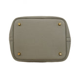 【6fa1149】エルメス ハンドバッグ ピコタンロックMM トリヨンクレマンス グリメイヤー ゴールド金具 U刻印【中古】レディース