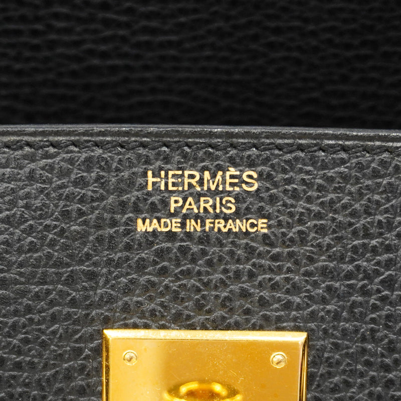 【6fa1152】エルメス ハンドバッグ バーキン30 トゴ ブラック ゴールド金具 □L刻印【中古】レディース