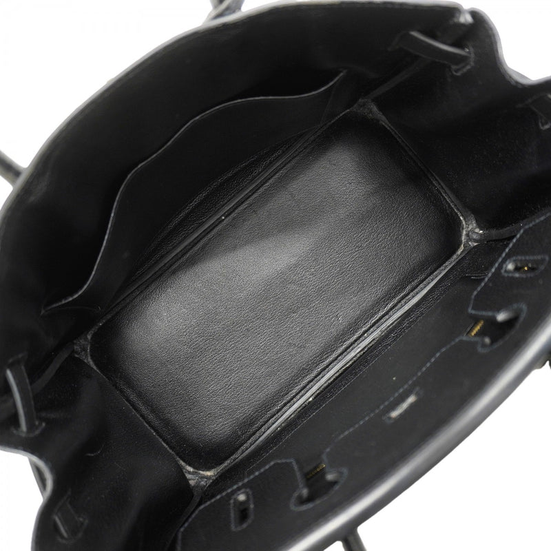 【6fa1152】エルメス ハンドバッグ バーキン30 トゴ ブラック ゴールド金具 □L刻印【中古】レディース