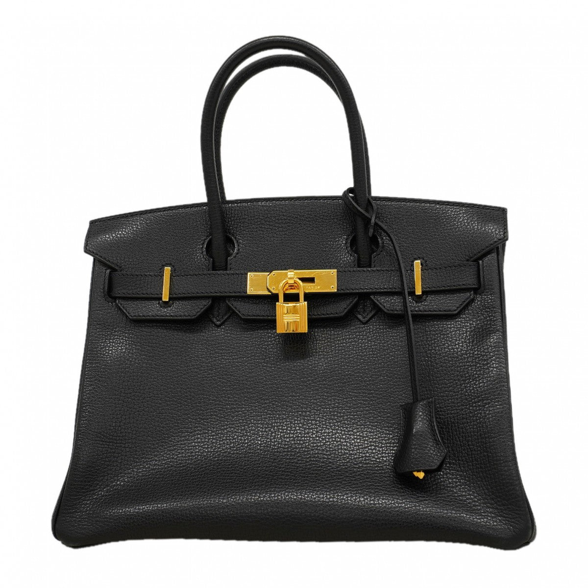 【6fa1152】エルメス ハンドバッグ バーキン30 トゴ ブラック ゴールド金具 □L刻印【中古】レディース