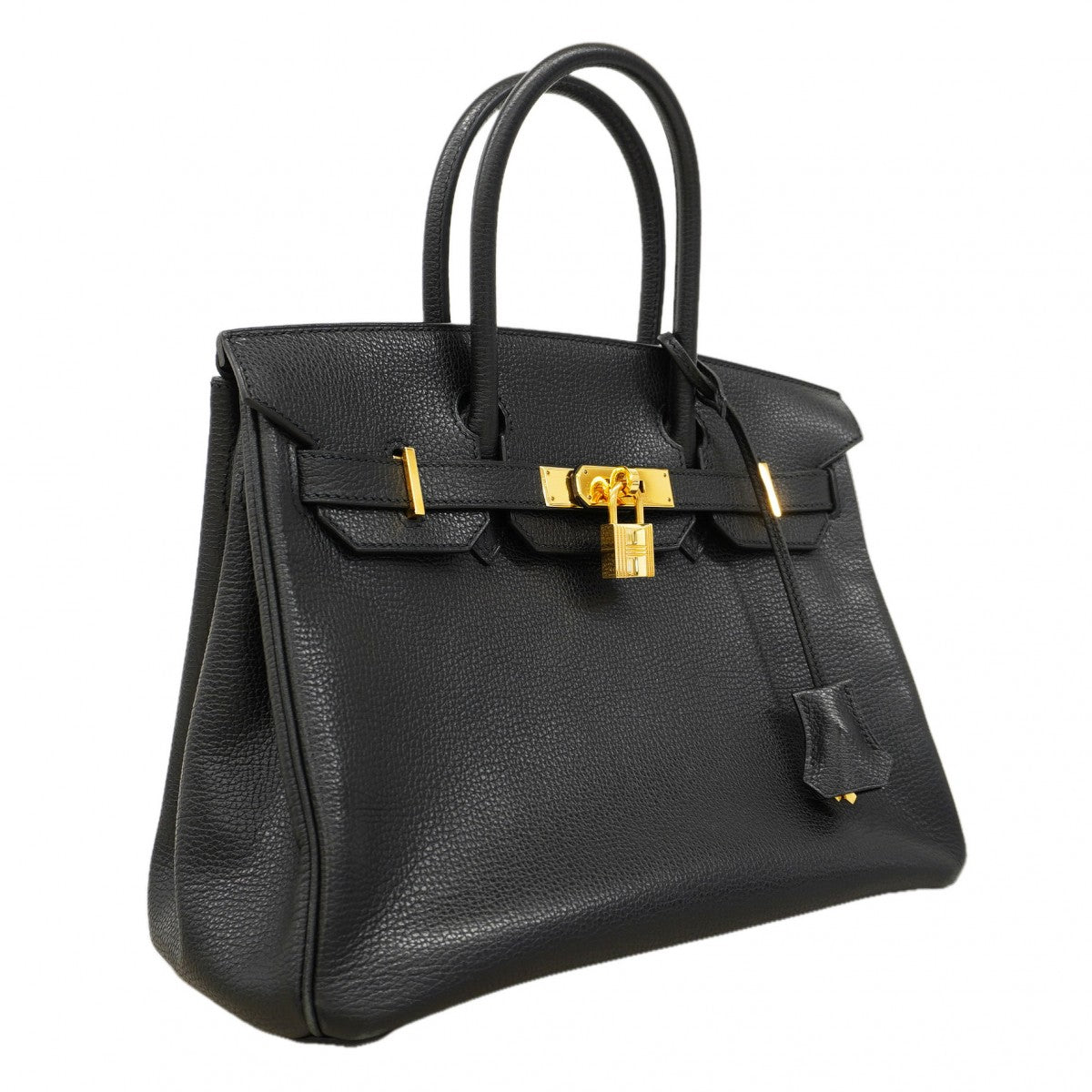 【6fa1152】エルメス ハンドバッグ バーキン30 トゴ ブラック ゴールド金具 □L刻印【中古】レディース