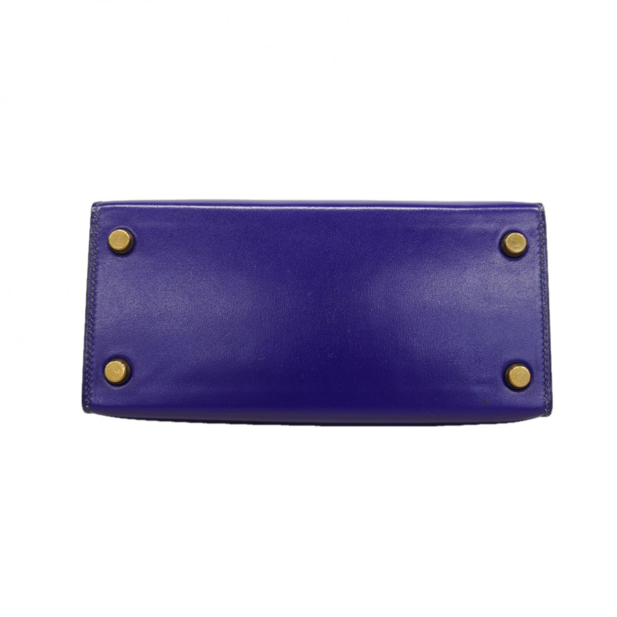 【6fa1154】エルメス ハンドバッグ ミニケリー ボックスカーフ ブルー ゴールド金具 ○R刻印 2wayバッグ【中古】レディース
