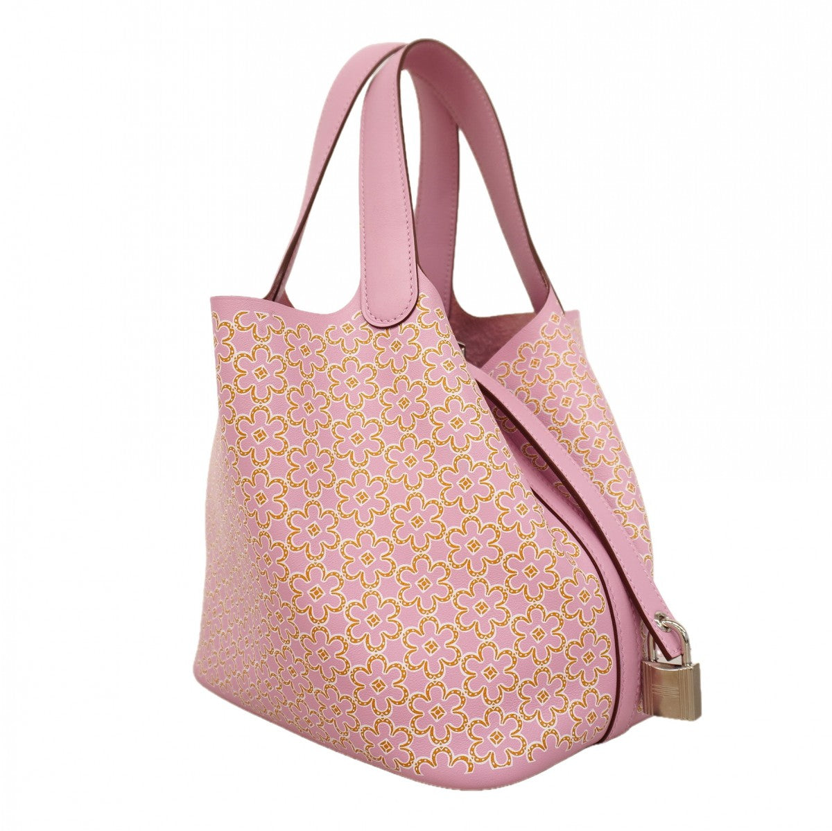 【6fa1155】エルメス ハンドバッグ ピコタンロックPMラッキーデイジー モーヴシルベストル シルバー金具 U刻印【中古】レディース