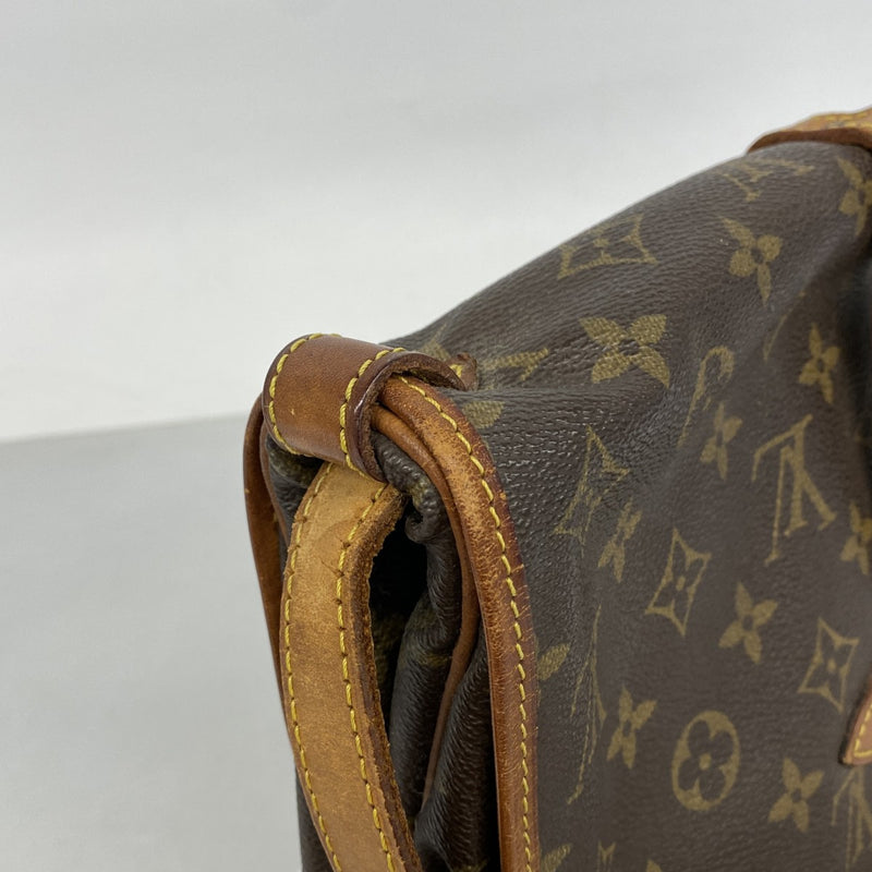 【6fa1157】ルイヴィトン ショルダーバッグ モノグラム ソミュール30 M42256 ブラウン【中古】レディース