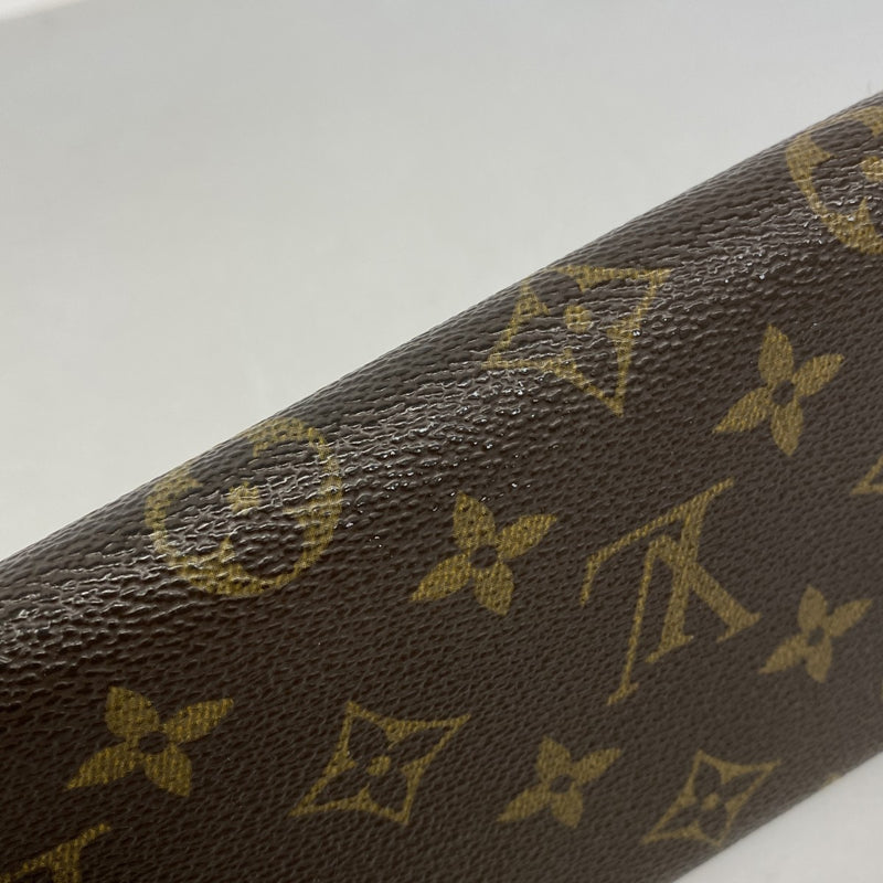 【6fa1161】ルイヴィトン 長財布 モノグラム ポシェットポルトモネクレディ M61723 ブラウン【中古】メンズ レディース ユニセックス