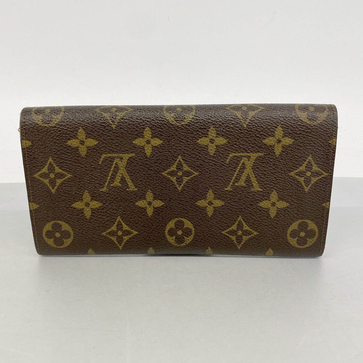 【6fa1161】ルイヴィトン 長財布 モノグラム ポシェットポルトモネクレディ M61723 ブラウン【中古】メンズ レディース ユニセックス