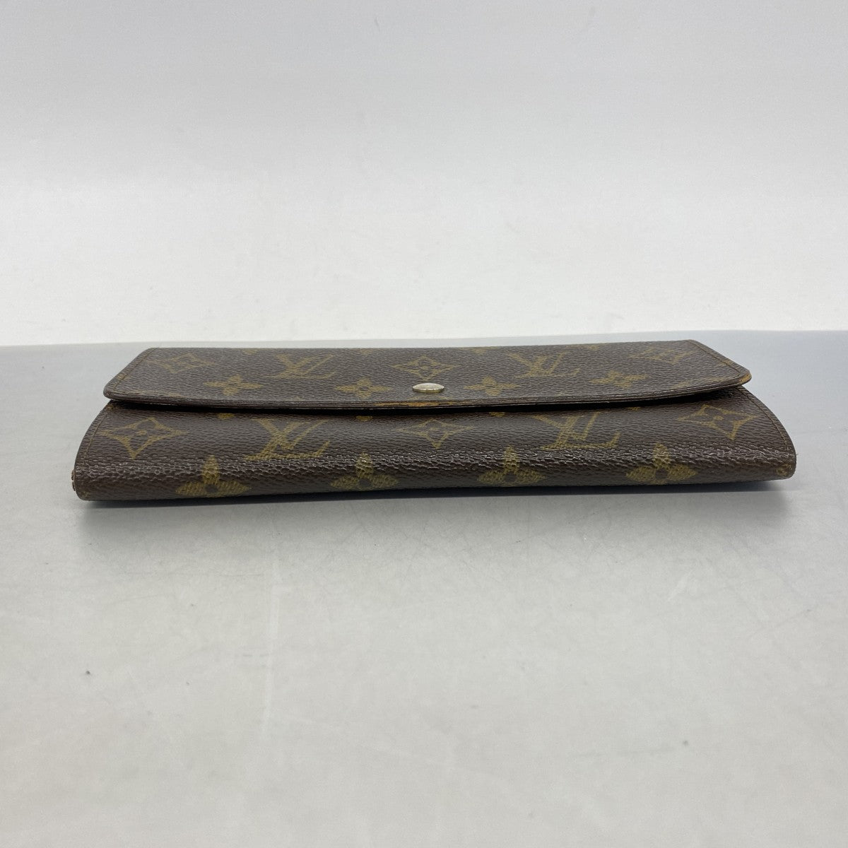 【6fa1161】ルイヴィトン 長財布 モノグラム ポシェットポルトモネクレディ M61723 ブラウン【中古】メンズ レディース ユニセックス