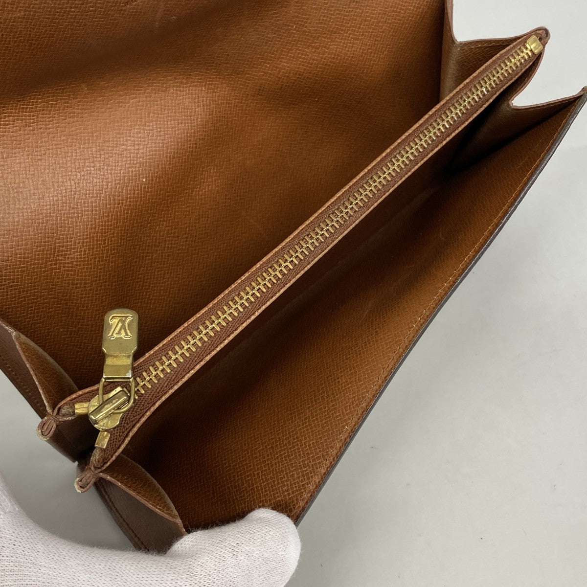 【6fa1161】ルイヴィトン 長財布 モノグラム ポシェットポルトモネクレディ M61723 ブラウン【中古】メンズ レディース ユニセックス
