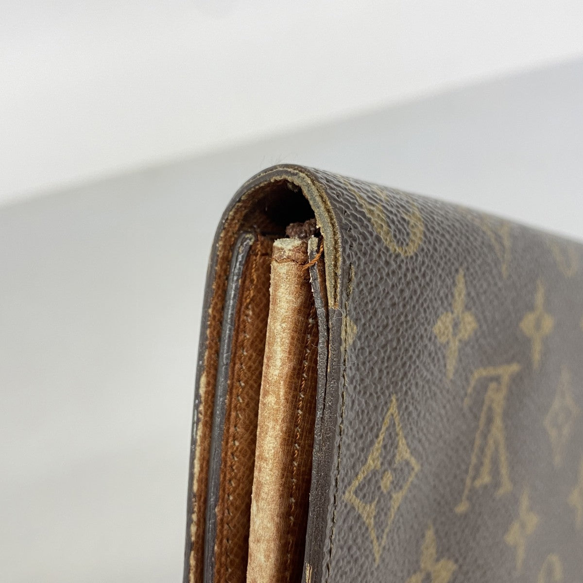 【6fa1161】ルイヴィトン 長財布 モノグラム ポシェットポルトモネクレディ M61723 ブラウン【中古】メンズ レディース ユニセックス