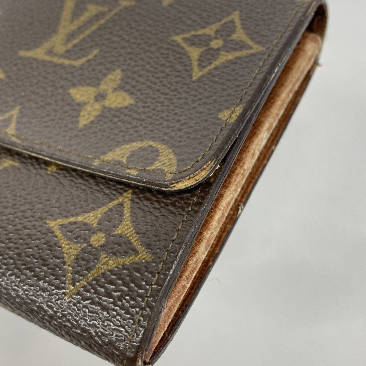 【6fa1161】ルイヴィトン 長財布 モノグラム ポシェットポルトモネクレディ M61723 ブラウン【中古】メンズ レディース ユニセックス
