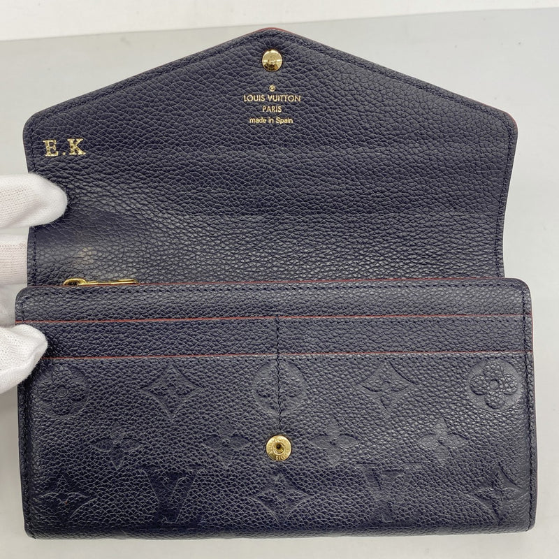 【6fa1162】ルイヴィトン 長財布 モノグラム・アンプラント ポルトフォイユサラ M62125 マリーヌルージュ【中古】レディース