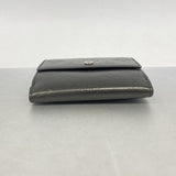 【6fa1163】ルイヴィトン 三つ折り財布 モノグラム・マット ポルトモネビエカルトクレディ M65112 ノワール【中古】レディース