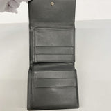 【6fa1163】ルイヴィトン 三つ折り財布 モノグラム・マット ポルトモネビエカルトクレディ M65112 ノワール【中古】レディース