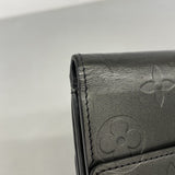 【6fa1163】ルイヴィトン 三つ折り財布 モノグラム・マット ポルトモネビエカルトクレディ M65112 ノワール【中古】レディース