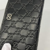 【6fa1165】グッチ 長財布 グッチシマ 473928 レザー ブラック シルバー金具【中古】メンズ レディース ユニセックス