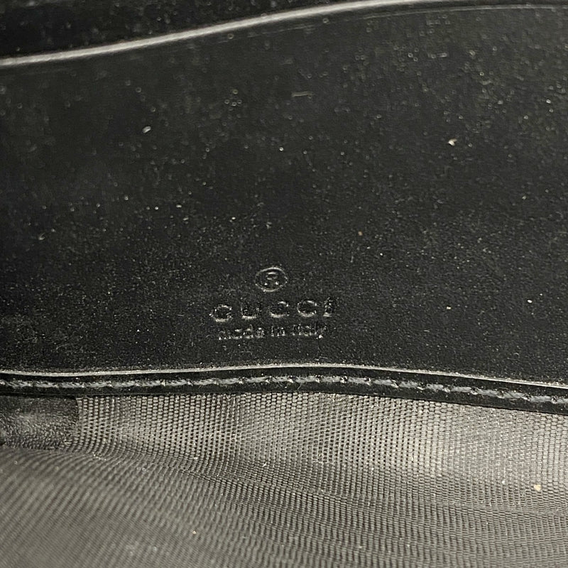 【6fa1165】グッチ 長財布 グッチシマ 473928 レザー ブラック シルバー金具【中古】メンズ レディース ユニセックス