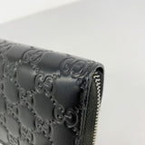 【6fa1165】グッチ 長財布 グッチシマ 473928 レザー ブラック シルバー金具【中古】メンズ レディース ユニセックス