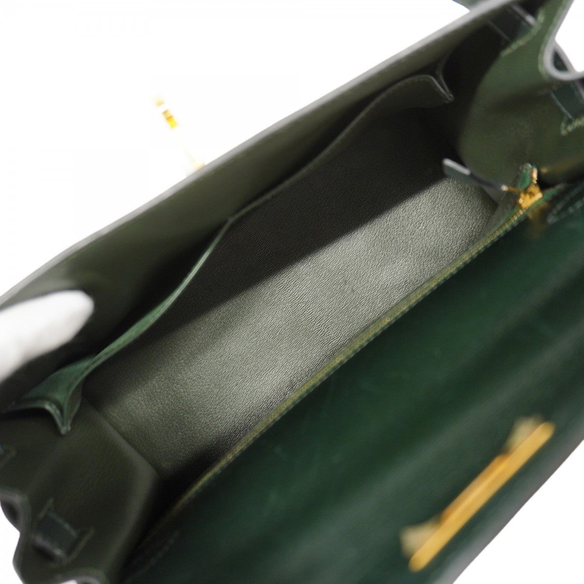 【6fa1168】エルメス ハンドバッグ ケリー32 ボックスカーフ ヴェール ゴールド金具 □F刻印 2wayバッグ【中古】レディース