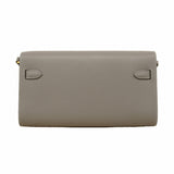 【6fa1170】エルメス ショルダーウォレット ケリートゥーゴー ヴォーエプソン グリメイヤー ゴールド金具 W刻印【中古】レディース