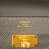 【6fa1170】エルメス ショルダーウォレット ケリートゥーゴー ヴォーエプソン グリメイヤー ゴールド金具 W刻印【中古】レディース