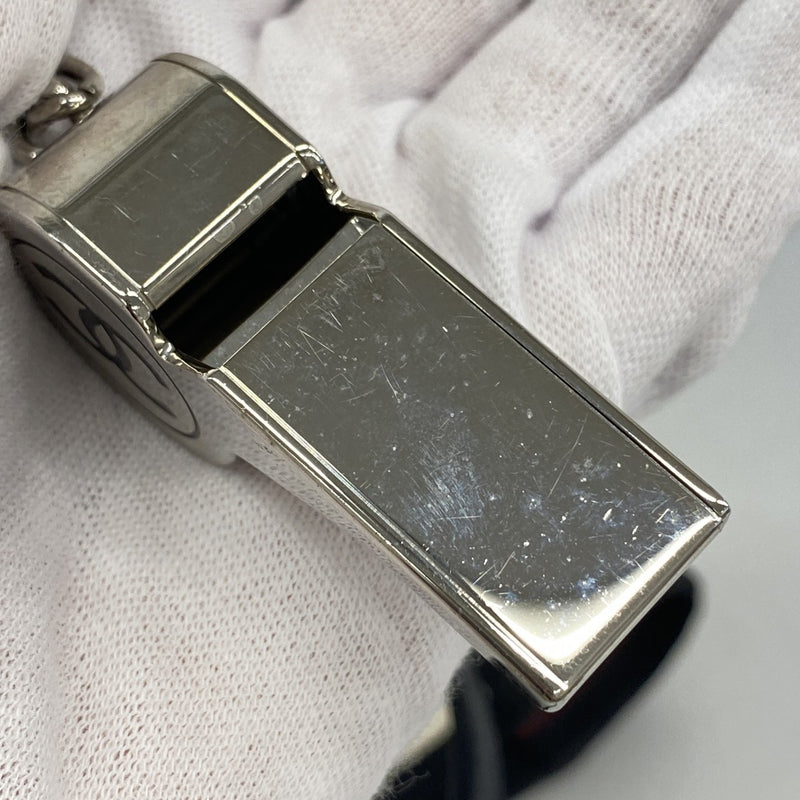 【6fa1173】シャネル トートバッグ キャンバス ホワイト ブラック シルバー金具【中古】レディース