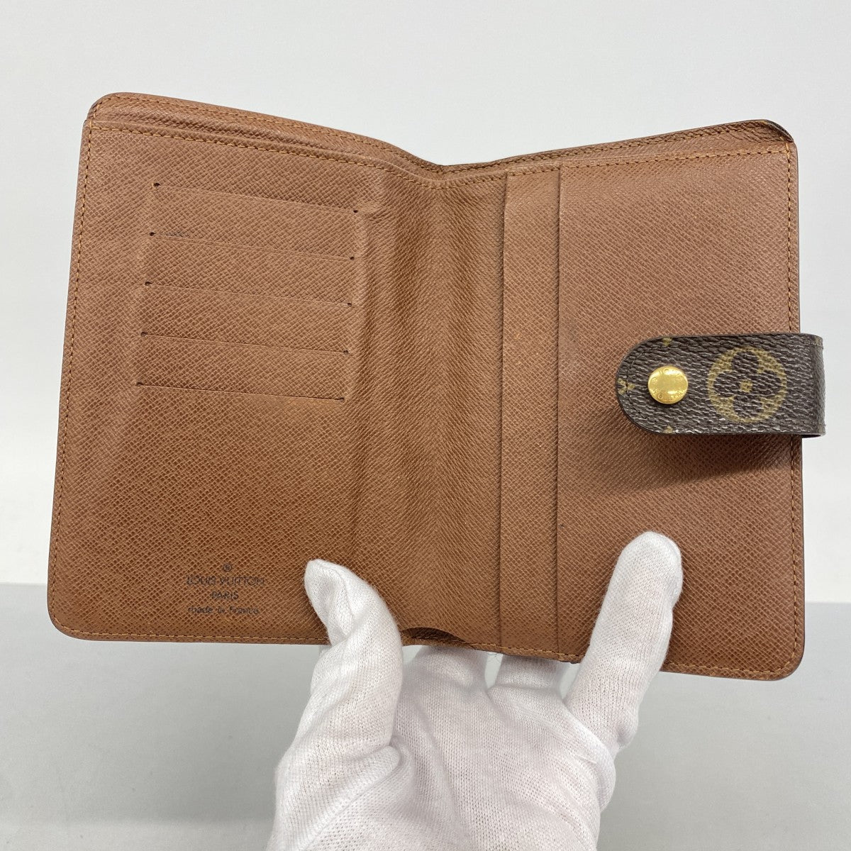 【6fa1181】ルイヴィトン 財布 モノグラム ポルトパピエジップ M61207 ブラウン【中古】レディース