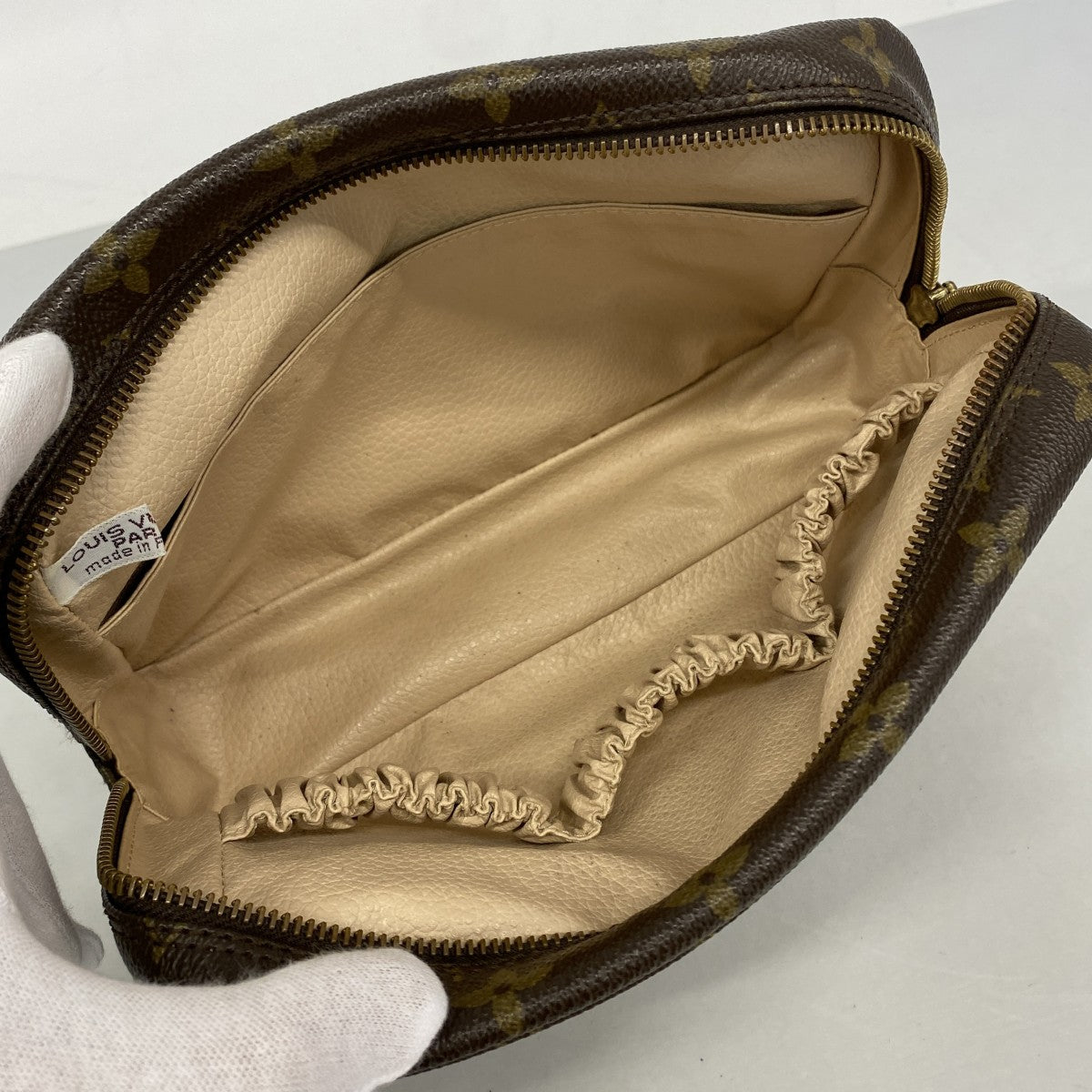 【6fa1187】ルイヴィトン ポーチ モノグラム トゥルーストワレット23 M47524 ブラウン【中古】レディース