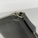 【6fa1192】フェンディ 長財布 レザー グレー シルバー金具【中古】レディース