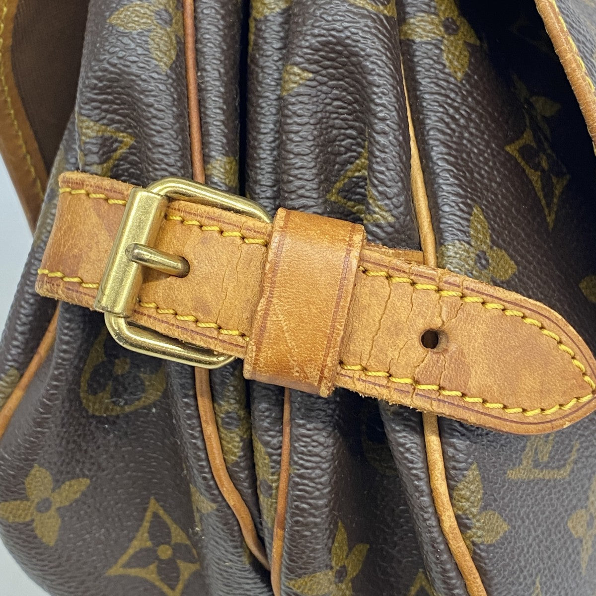 【6fa1198】ルイヴィトン ショルダーバッグ モノグラム ソミュール30 M42256 ブラウン【中古】レディース