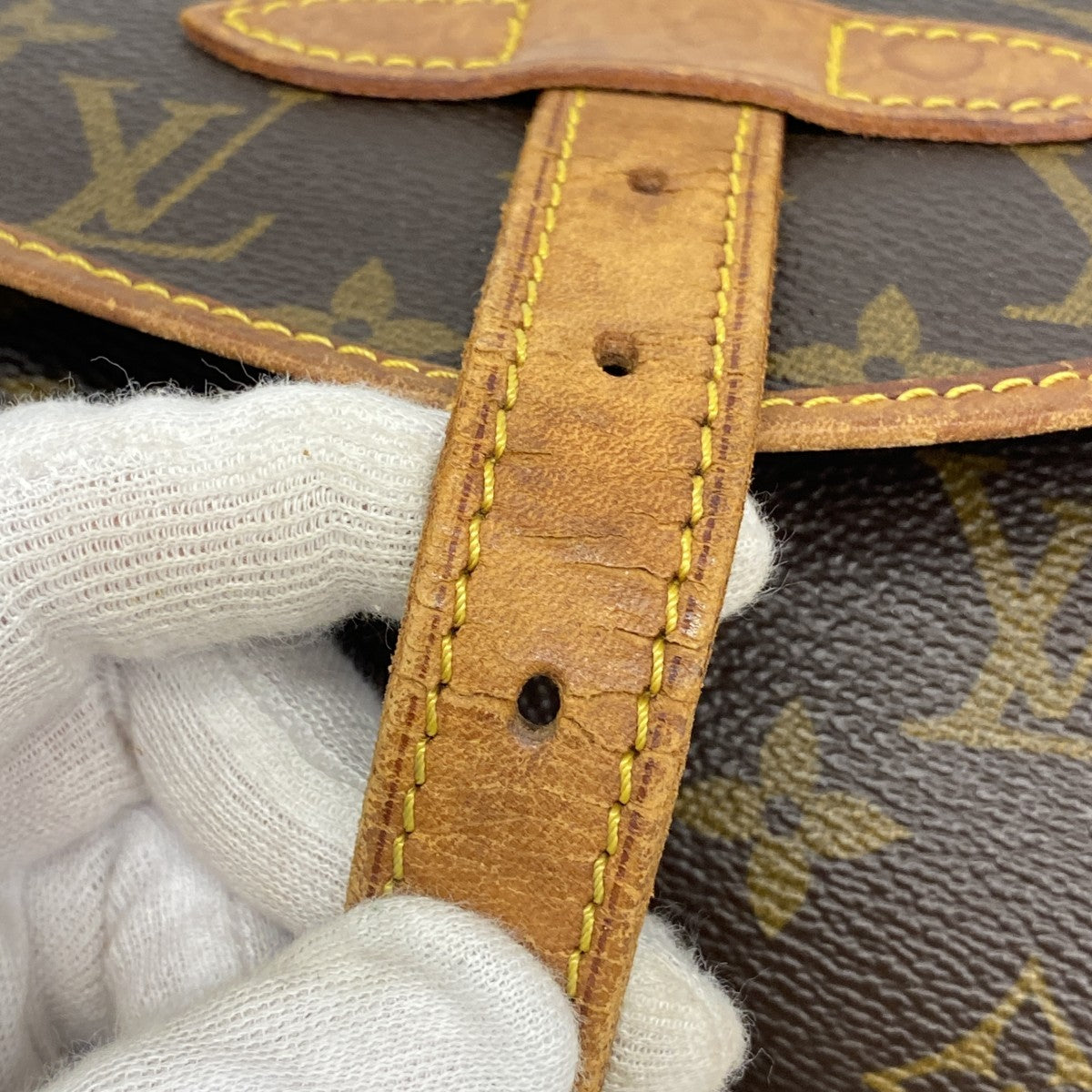 【6fa1198】ルイヴィトン ショルダーバッグ モノグラム ソミュール30 M42256 ブラウン【中古】レディース