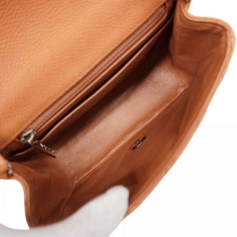 【6fa1211】シャネル ショルダーバッグ ミニマトラッセ チェーンショルダー キャビアスキン ブラウン シルバー金具【中古】レディース