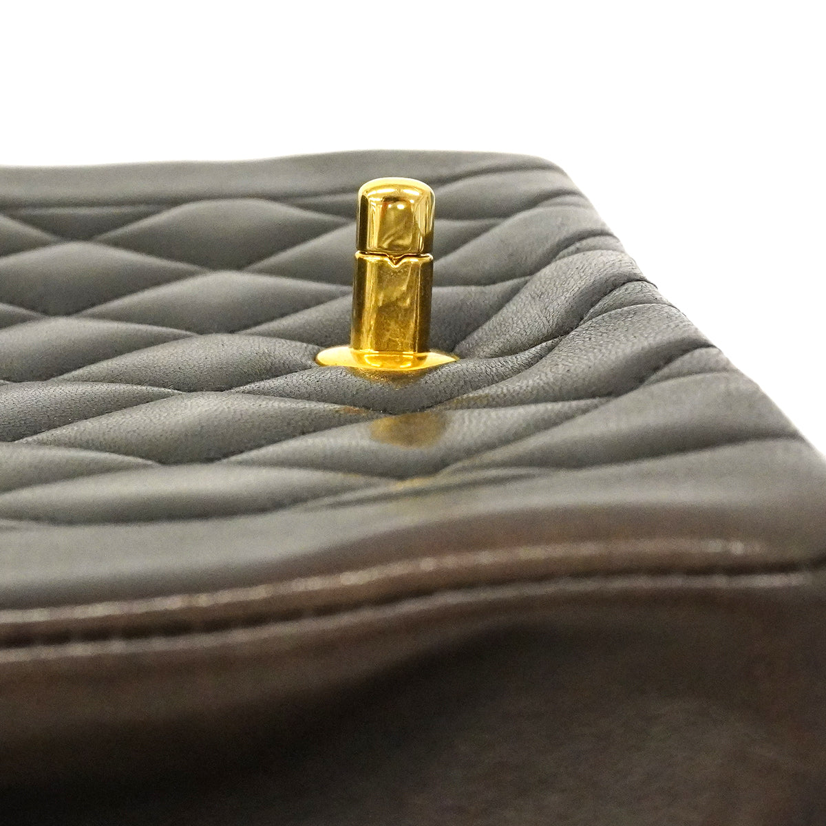 【6fa1228】シャネル ショルダーバッグ ダイアナ チェーンショルダー ラムスキン ブラック ゴールド金具【中古】レディース