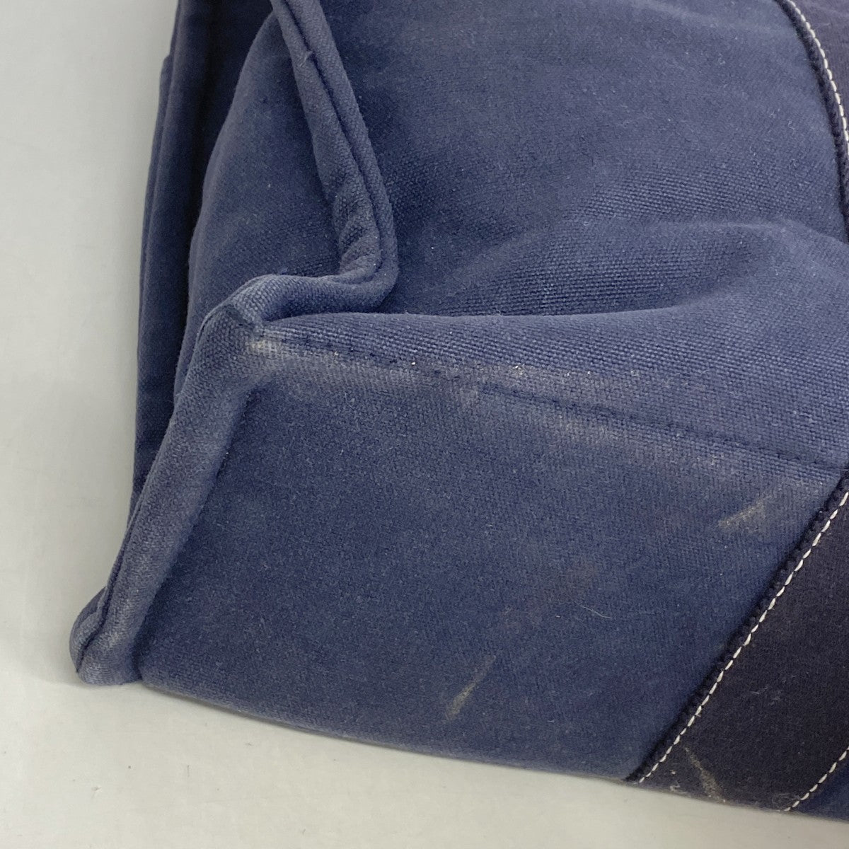 【6fa1231】エルメス トートバッグ ドーヴィルMM キャンバス ネイビー シルバー金具【中古】メンズ レディース ユニセックス