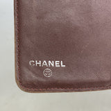 【6fa1234】シャネル 長財布 マトラッセ ラムスキン ブラック シルバー金具【中古】レディース