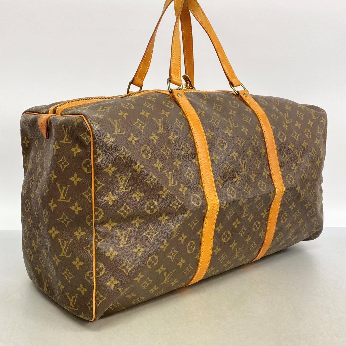 【6fa1235】ルイヴィトン ボストンバッグ モノグラム サックスプール55 M41622 ブラウン【中古】メンズ レディース ユニセックス