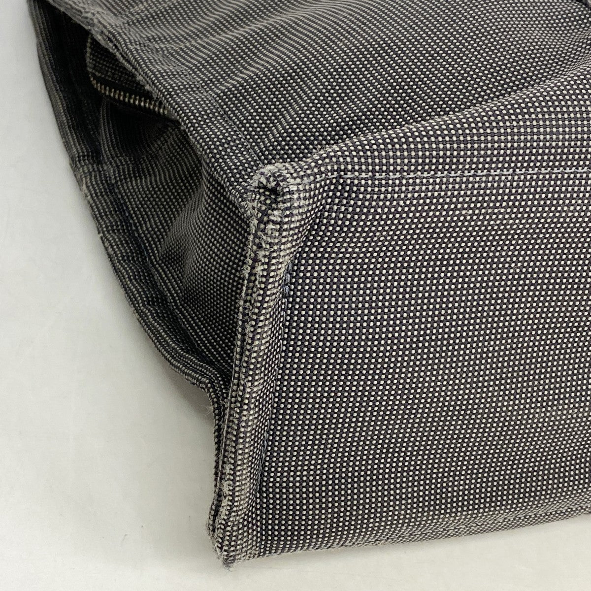 【6fa1241】エルメス トートバッグ エールラインMM キャンバス グレー シルバー金具【中古】メンズ レディース ユニセックス