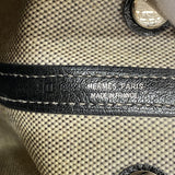 【6fa1242】エルメス トートバッグ ガーデンパーティTPM トワルアッシュ ブラック ベージュ シルバー金具 □I刻印 2wayバッグ【中古】レディース