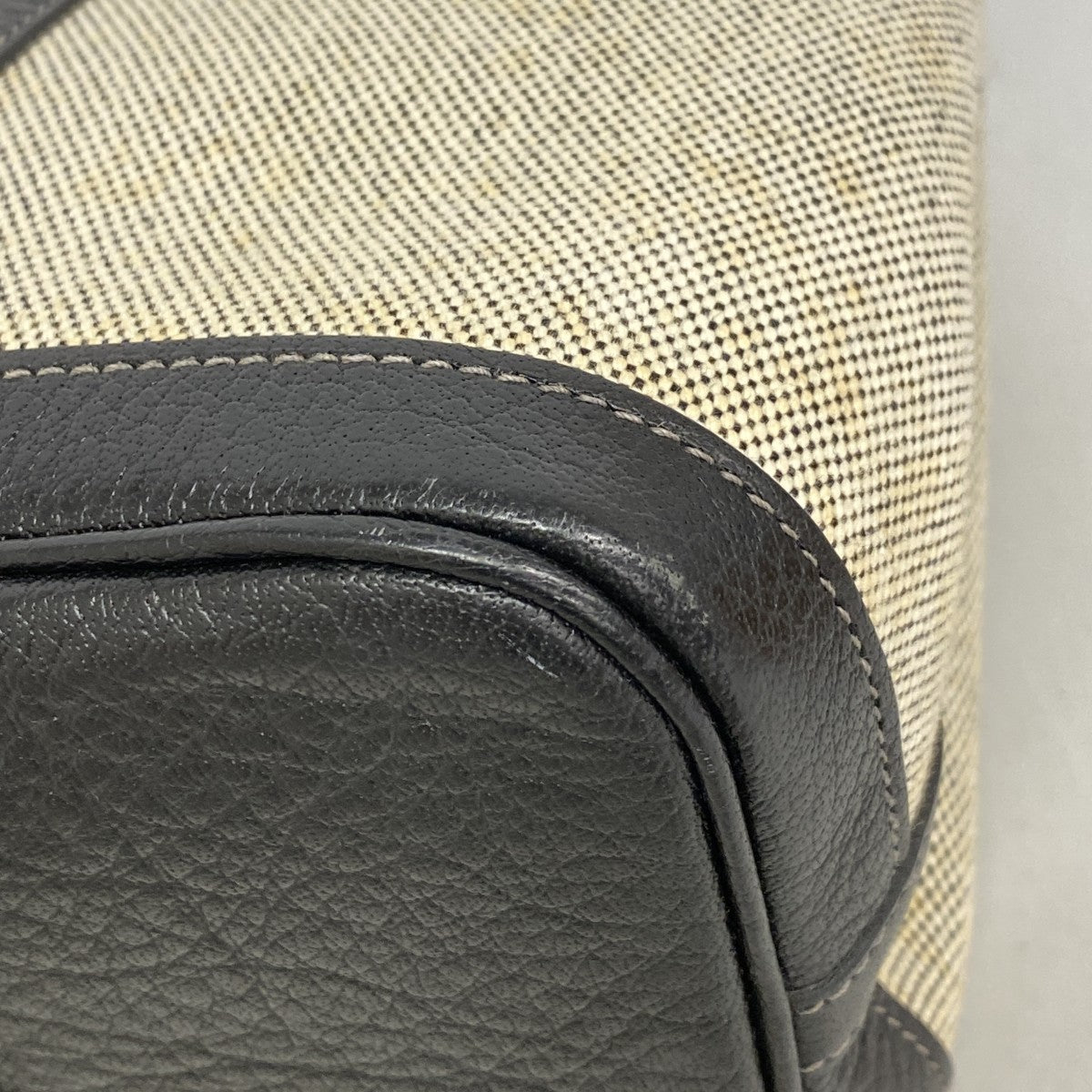 【6fa1242】エルメス トートバッグ ガーデンパーティTPM トワルアッシュ ブラック ベージュ シルバー金具 □I刻印 2wayバッグ【中古】レディース