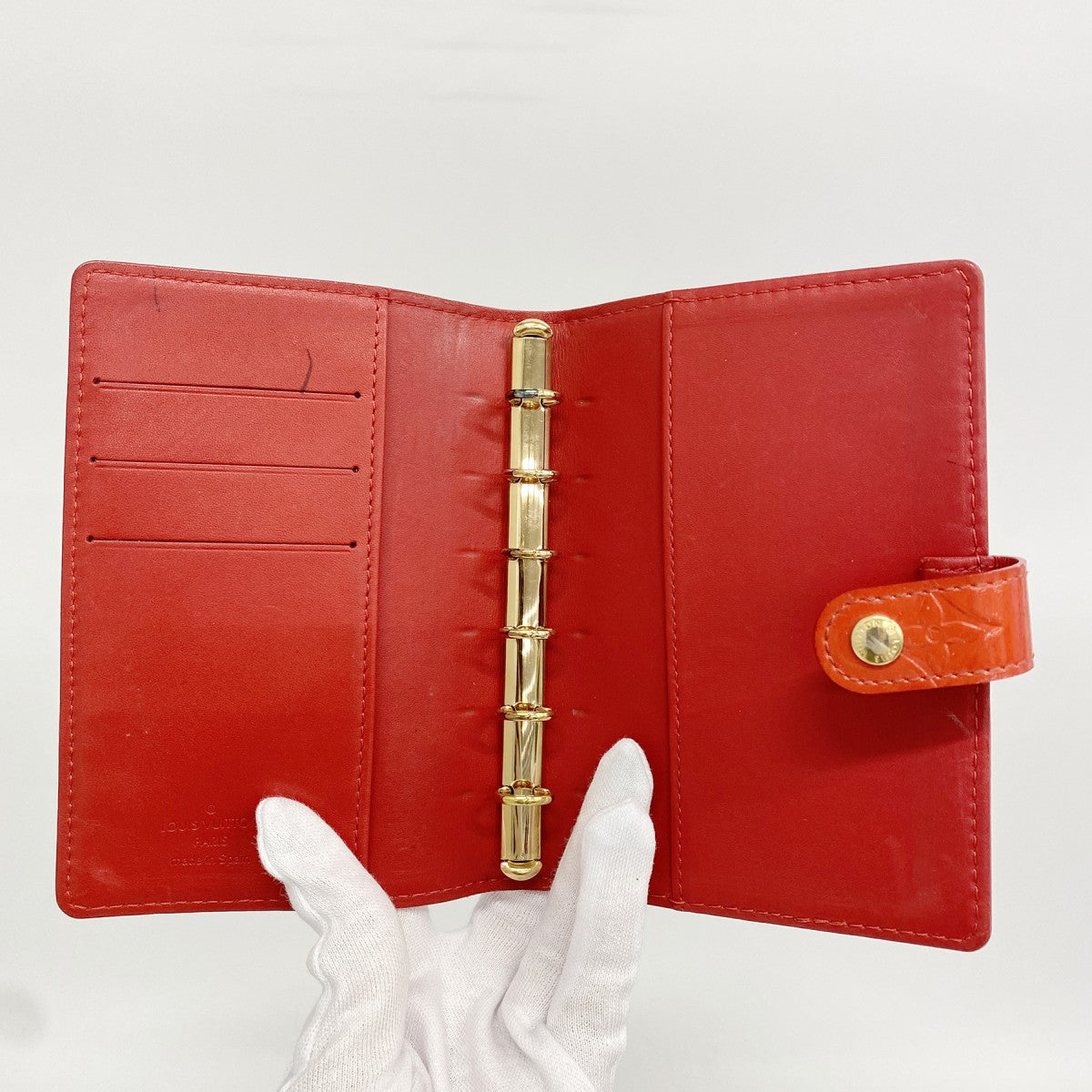 【6fa1249】ルイヴィトン 手帳カバー ヴェルニ アジェンダPM R21003 ルージュ【中古】レディース