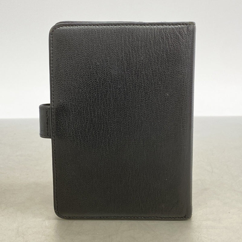 【6fa1251】シャネル 手帳カバー レザー ブラック ゴールド金具【中古】レディース