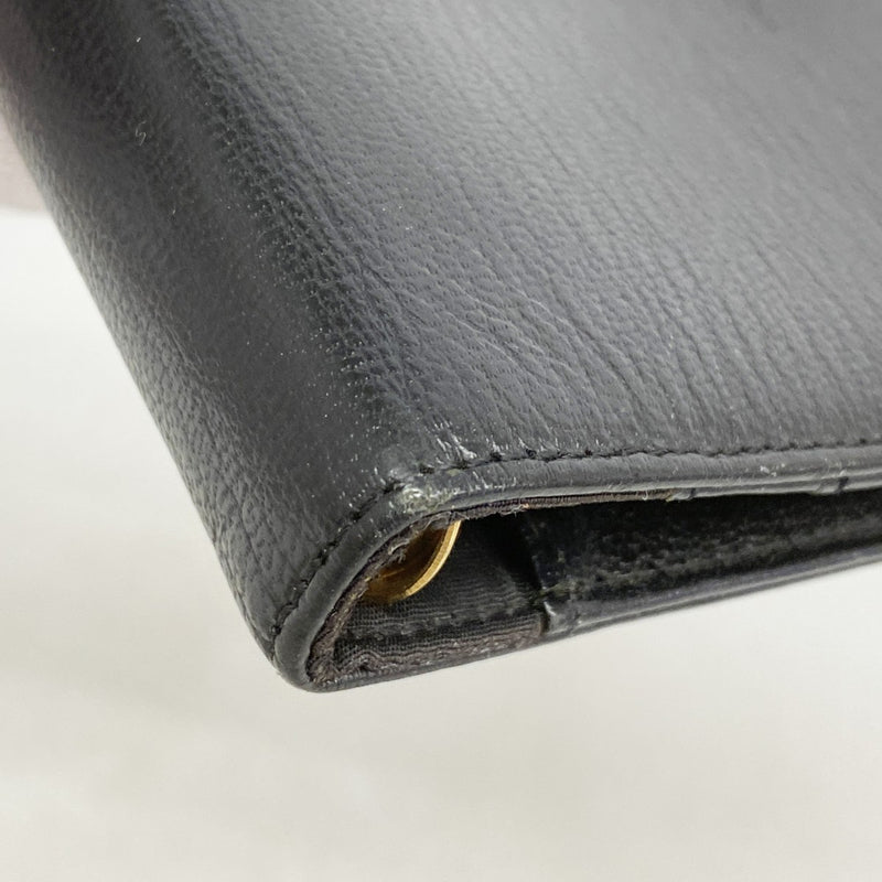 【6fa1251】シャネル 手帳カバー レザー ブラック ゴールド金具【中古】レディース