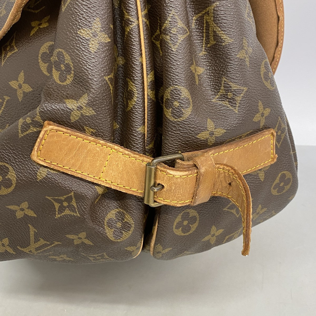 【6fa1254】ルイヴィトン ショルダーバッグ モノグラム ソミュール43 M42252 ブラウン【中古】レディース