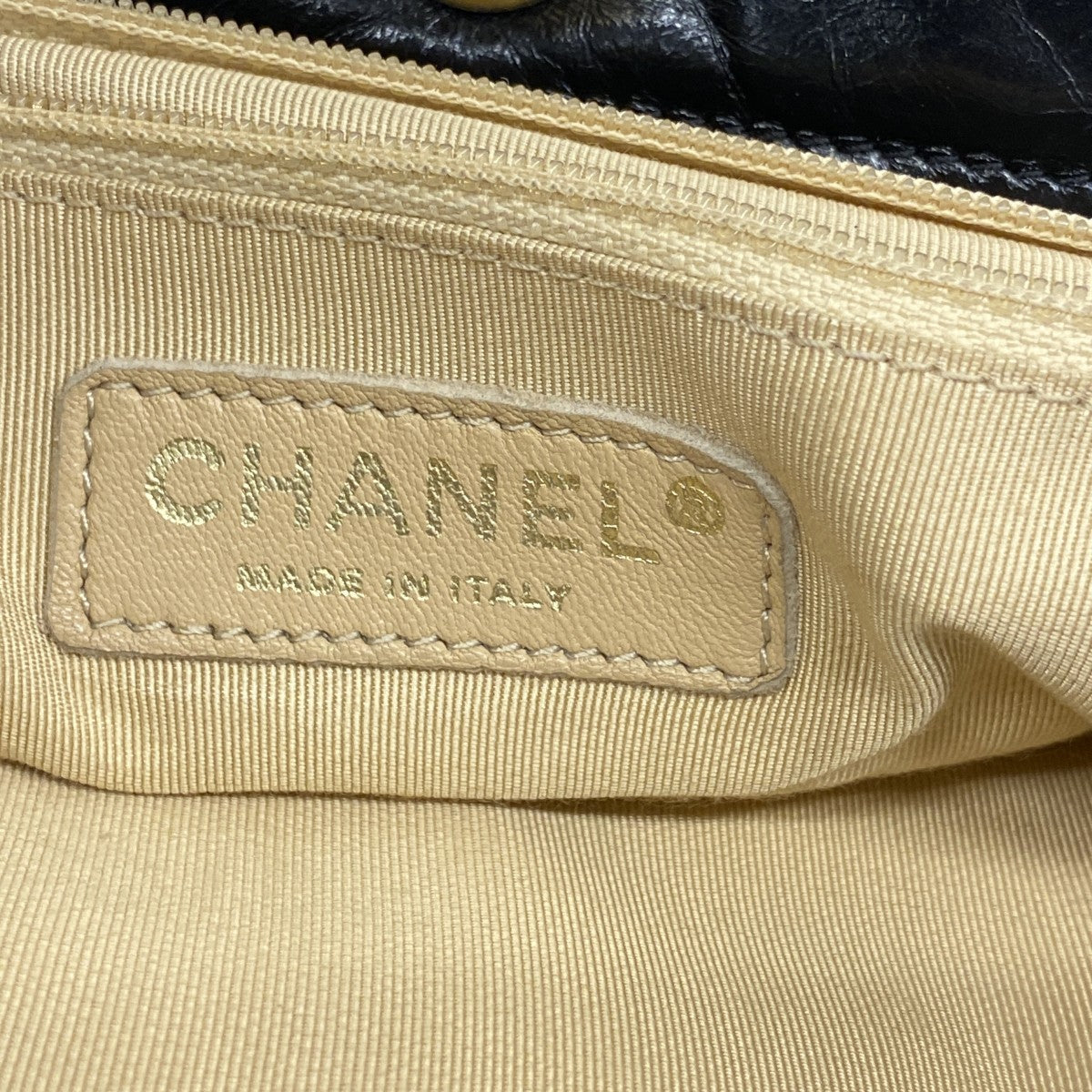 【6fa1261-k】シャネル ハンドバッグ マトラッセ チェーンショルダー インザミックス レザー ブラック ゴールド金具 2wayバッグ【中古】レディース