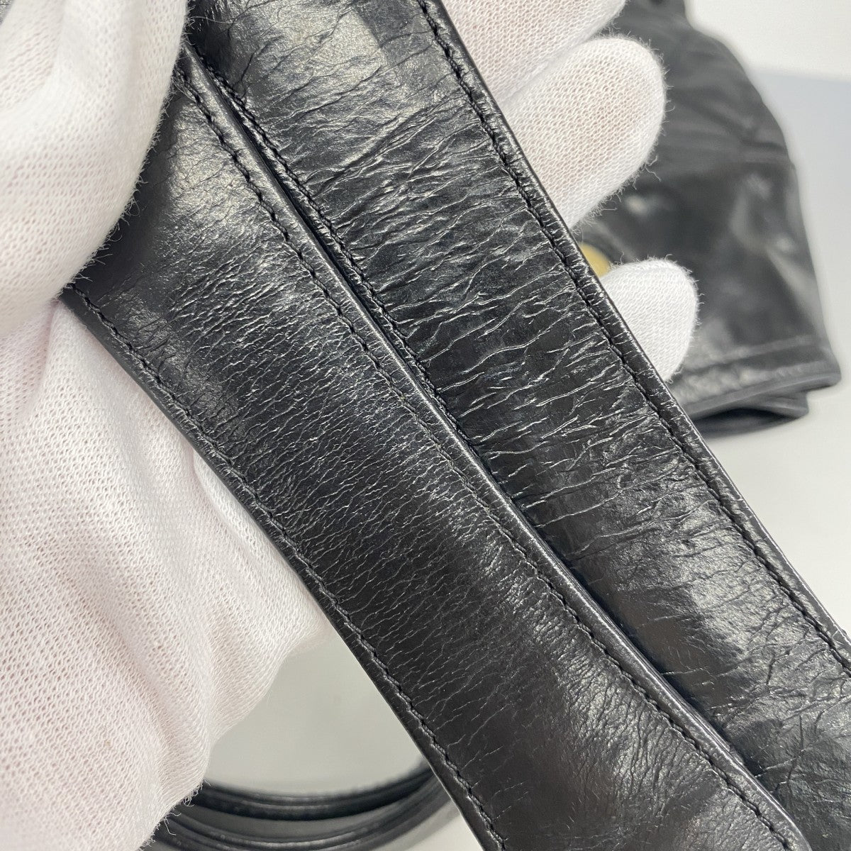 【6fa1261-k】シャネル ハンドバッグ マトラッセ チェーンショルダー インザミックス レザー ブラック ゴールド金具 2wayバッグ【中古】レディース
