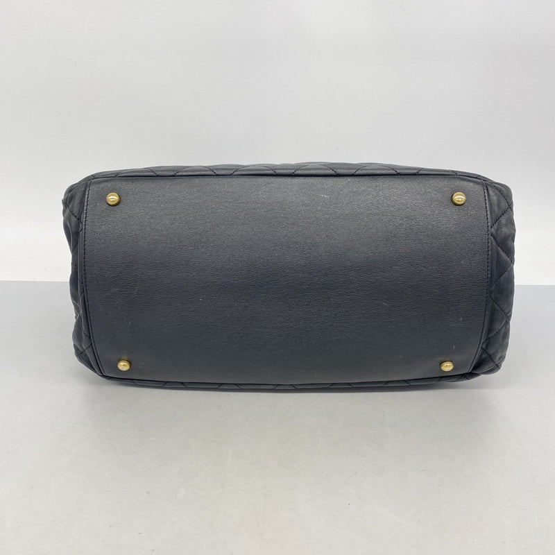 【6fa1261-k】シャネル ハンドバッグ マトラッセ チェーンショルダー インザミックス レザー ブラック ゴールド金具 2wayバッグ【中古】レディース